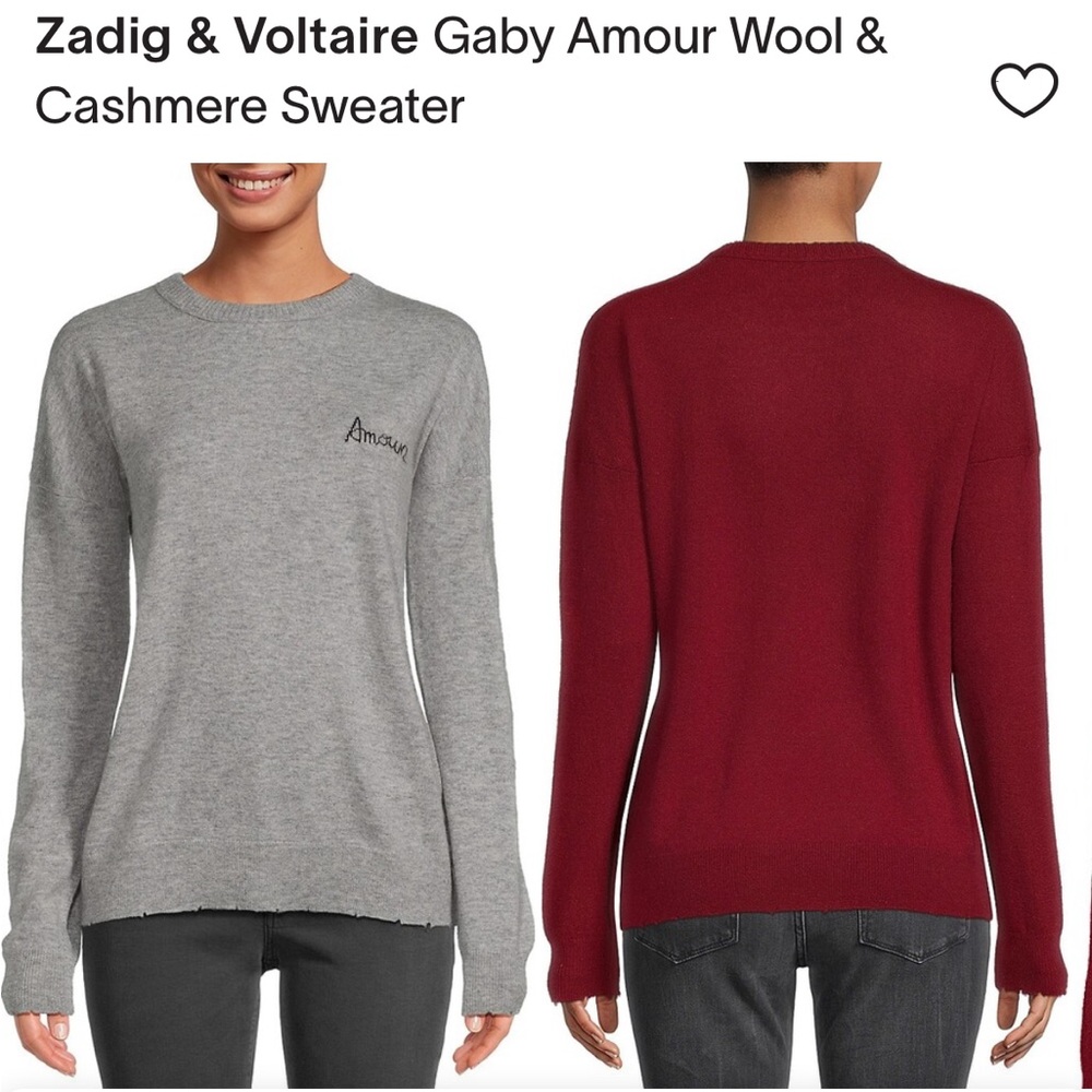 Zadig & Voltaire sweater- NWT wool/Cashmere